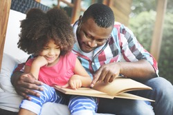Father Daughter Bonding Cozy Parenting Education Concept