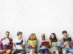 Diverse People Reading Books Study Concept