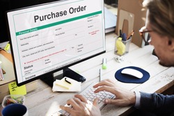Purchase Order Form Payslip Concept