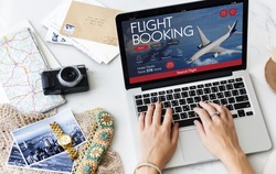 Air Ticket Flight Booking Concept