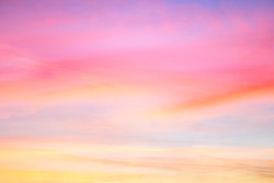 Sky in the pink and blue colors. effect of light pastel colored of sunset clouds
cloud on the sunset sky background with a pastel color.