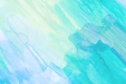 Abstract Hand Painted Multicolor Watercolor Background