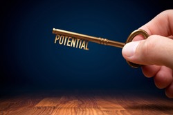 Coach (manager, mentor, HR specialist) has a key to unlock potential - motivation concept.