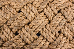 A braided used rope texture