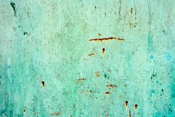 Grunge green iron texture background, metal background with scratches. Dirty green metal plate texture for background