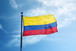 Colombia Flag on the mast