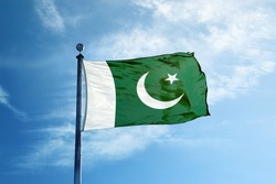 Pakistan flag on the mast