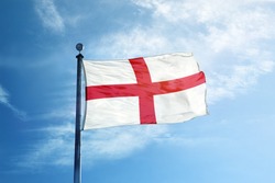 Flag of England on the mast