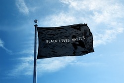 BLACK LIVES MATTER Flag on the mast