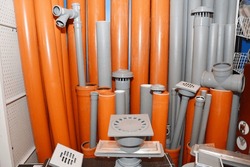 Plastic serwer line pipes, drainage pipes, plastic vents pipes and rain water drain holes for sale.