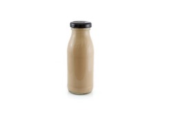 Milk coffee in bottle  isolated on white background