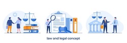 law firm and legal services concept, lawyer consultant, flat illustration vector banner