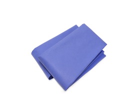 Isolated Image Of Blue Drape Sheet Using For Steam Sterilization And Medical Purpose