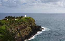 Kilauea lighthouse on the north shore of Kauai, Hawaii. 