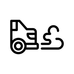 air pollution line icon illustration vector graphic 