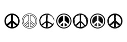 Peace sign icon design. Peace and love icon grunge, brush black Vector illustration.