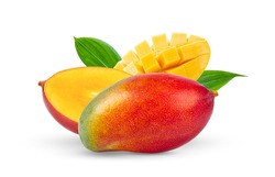 Mango fruit isolated  on white background