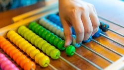 Hand Counts On Abacus