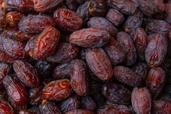 Dried date fruits background