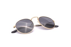 round sunglasses  isolated on white