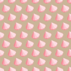 Pink cupcakes background. Cute seamless pattern.