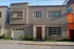 suburban home exterior Facades of Peruvian Houses in Lima, Peru