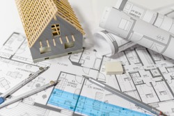 Construction planning with construction drawings and accessories