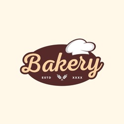 Bakery shop vintage logo design vector illustration