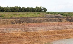 soil layer excavated for sale in the reclamation to show earth layer