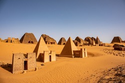The amazing pyramids of Meroe north of Khartoum in Sudan