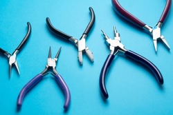A needle nose pliers for jewelry on isolated background.