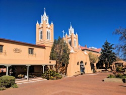 Old Town Albuquerque Catholic Church.  This church was built in thr late 1700s. 