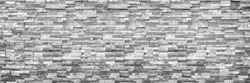 horizontal modern brick wall for pattern and background.