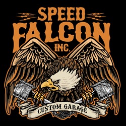 vector of eagle hold piston motorcycle