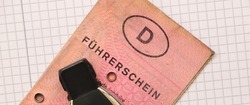 an old german driver's license with the word 