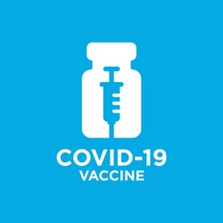 covid-19 vaccine logo icon. illustration of an icon for a vaccine