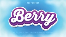 Berry 3d editable text effect