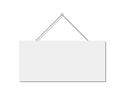 Realistic banner for paper design. Isolated vector illustration. Realistic vector signboard on white background. EPS 10