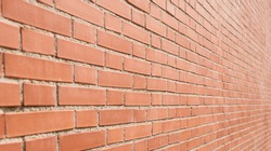 Brick wall with an angled view