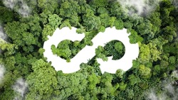 Circular economy icon. The concept of eternity, endless and unlimited, circular economy for future growth of business and environment sustainable on nature background.