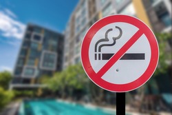 No smoking, prohibited signs in public houses, corridors, rooms, public areas, roads, sidewalks Separate clip part.