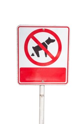 Signs prohibiting dogs