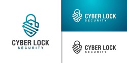 cyber internet online security logo design vector template