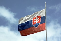 waving flag of Slovakia