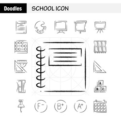 School Icon Hand Drawn Icon Pack For Designers And Developers. Icons Of Education, File, Paper, School, Art, College, Paint, Painting, Vector
