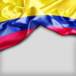 Colombia Country Flag on white background