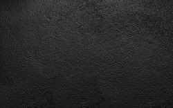 Black painted rough concrete wall texture background wall