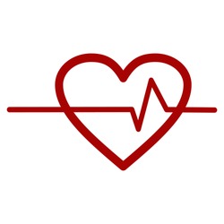 heart icon with outline. affection theme