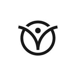 Human Symbols Body Health Happy Yoga Logo Design, Simple Concept Style