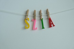 Word 'Szia' on white background. Szia is the word for Hungarian say Hello or greetings.